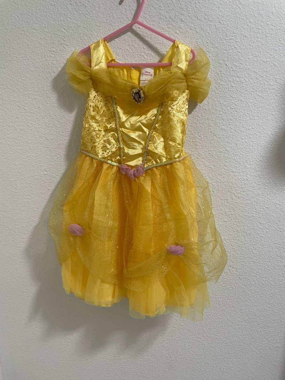Disney Golden Princess Tulle Dress with Floral Accents